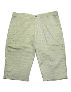 XXL BIG SIZE Pantaloni trei sferturi cu picouri alb-verde