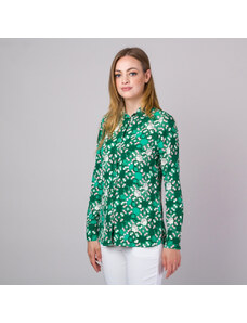 Femei verde cămașă cu mânecă lungă Willsoor geometric 14122