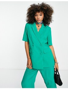 ONLY double breasted short sleeve blazer co-ord in green