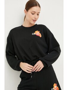 New Balance bluză femei, culoarea negru, cu imprimeu WT21559BK-BK