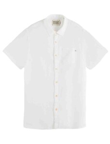 SCOTCH & SODA Cămaşă Regular Fit Garment-Dyed Linen Shortsleeve Shirt 166011 SC0006