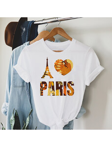 Kartier Tricou Dama Alb I Love Paris