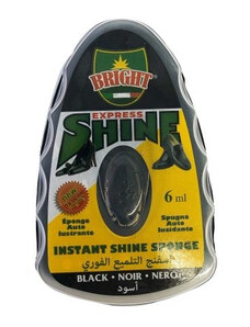 Burete pentru incaltaminte din piele neteda Bright Expess Shine, negru, 6 ml
