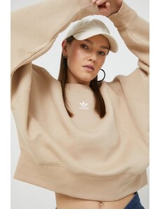 adidas Originals bluză femei, culoarea bej, uni HJ7868-MAGBEI