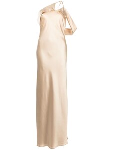 Michelle Mason bias-cut one-shoulder gown - Gold