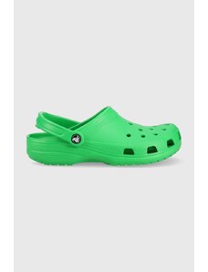 Crocs papuci Classic culoarea verde 10001