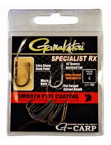 Carlige crap nr 4, 10 buc / plic Gamakatsu G-Carp Specialist RX