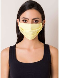 Fashionhunters Mască de protecție din bumbac galben