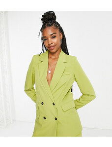 Extro & Vert Tall oversized blazer with pocket detail in olive co-ord-Green