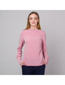 Willsoor Bluză femei pe roz cu un model neted 13689