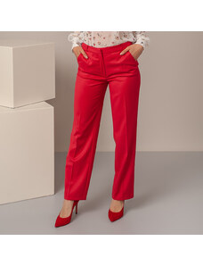 Willsoor Pantaloni de seară pentru femei, roșu 13982