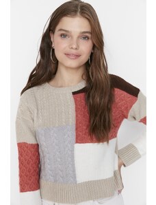 Trendyol Bej tricotat detaliat tricotaje pulover