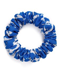 Tie-Me-Up Hair Twist matase Scrunch Animal Print Blue azur