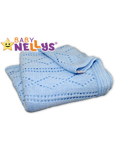 Baby Nellys  pătură croșetată - albastru