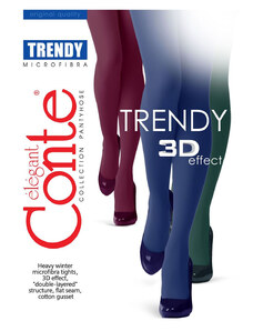 Conte Ciorapi colorati din microfibra Trendy 3D Effect 150 Den