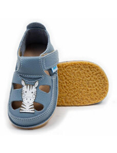 Sandale Baieti, Primii Pasi, Baby Blue Zebra, Dodo Shoes
