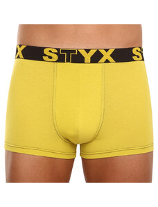 Boxeri bărbați Styx elastic sport galben-verde (G1065) XL