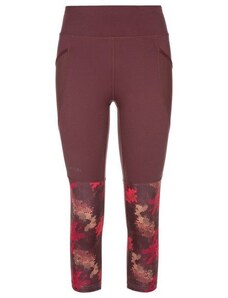 Women's 3/4 fitness leggings Kilpi SOLAS-W dark red
