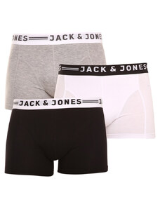 3PACK boxeri bărbați Jack and Jones multicolori (12081832 - light grey) XXL