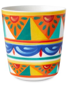Dolce & Gabbana geometric-pattern porcelain glass - Orange