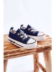 BIG STAR SHOES Kids fabric sneakers BIG STAR KK374050 Navy blue