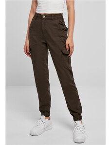Pantaloni // Urban Classics / Ladies High Waist Cargo Pants brown