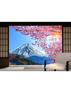4 Decor Fototapet vinyl cu efect 3D Usa Shoji - Muntele Fuji - 360x240 cm