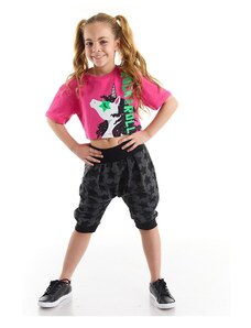mshb&g R&r Unicorn Girls T-shirt Capri Shorts Set