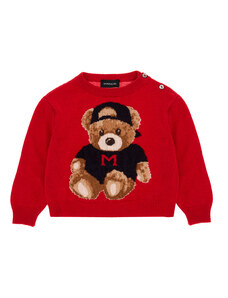 MONNALISA Teddy Bear Intarsia Merino Sweater