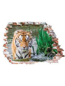 4 Decor Sticker cu efect 3D - Tigru