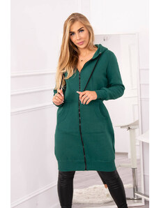 Kesi Long insulated hoodie with green color