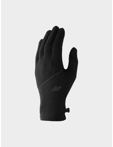 4F Mănuși din tricot Touch Screen unisex - negre - L