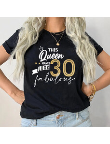 Kartier Tricou Dama Negru Queen Makes Look 30