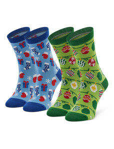 Set de 2 perechi de șosete lungi pentru copii Rainbow Socks