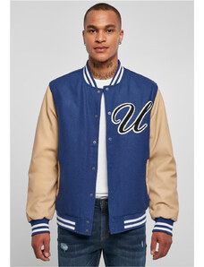Jachetă pentru bărbati // Urban Classics / Big U College Jacket spaceblue