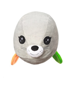 BabyOno - Jucărie de pluș, foca Lucy - gri, 46x17x20cm