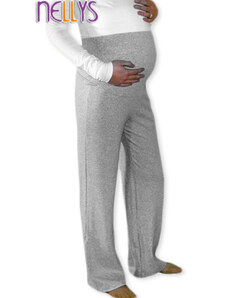 Pantaloni gravide cu bandă elastică Be MaaMaa, gri