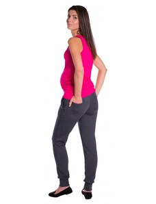 Pantaloni de trening moderni pentru gravide cu bandă detașabilă Be MaaMaa - grafit