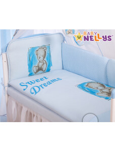 Baby Nellys Pernă 360cm cu lenjerie de pat Sweet Dreams de Teddy - albastru
