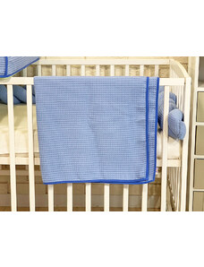 BABY NELLYS Copii, baby pătură 90 x 90 cm - napolitană, albastru