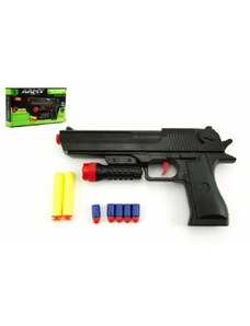 Teddies Pistol pe foam gloanțe 2ks + clește 5ks plastic 30cm in cutie