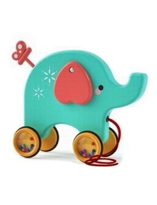 Tulimi Jucărie educativă, remorcare Elefant - turcoaz