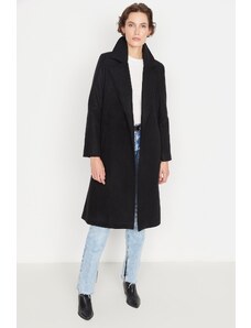 Trendyol Black Belted Woolen Cachet Coat