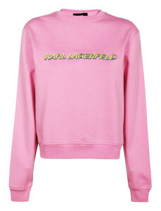 KARL LAGERFELD Hanorac Future Logo Crop Sweatshirt 225W1804 541 candy pink
