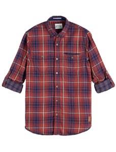SCOTCH & SODA Cămaşă Regular-Fit Checked Flannel Shirt 167392 SC0217 combo a