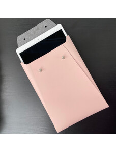 Origin Husa plic iPad 9 -10 din piele naturala reciclata, roz pudra