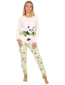 Pijamale vesele damă Dedoles Ursuleț panda cu bambus (D-W-SW-WP-C-C-1443) XS
