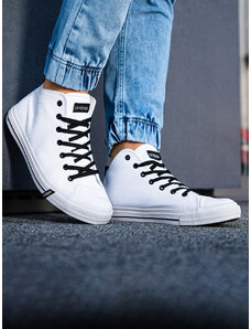 Ombre Clothing Pantofi de gleznă pentru bărbați // T304 - white