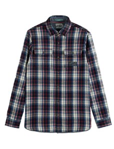 SCOTCH & SODA Cămaşă Regular Fit Mid-Weight Cotton Flannel Check Shirt 169068 SC0217 combo a