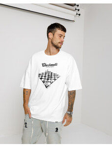 Don Lemme Oversized Tricou Checkmate - white